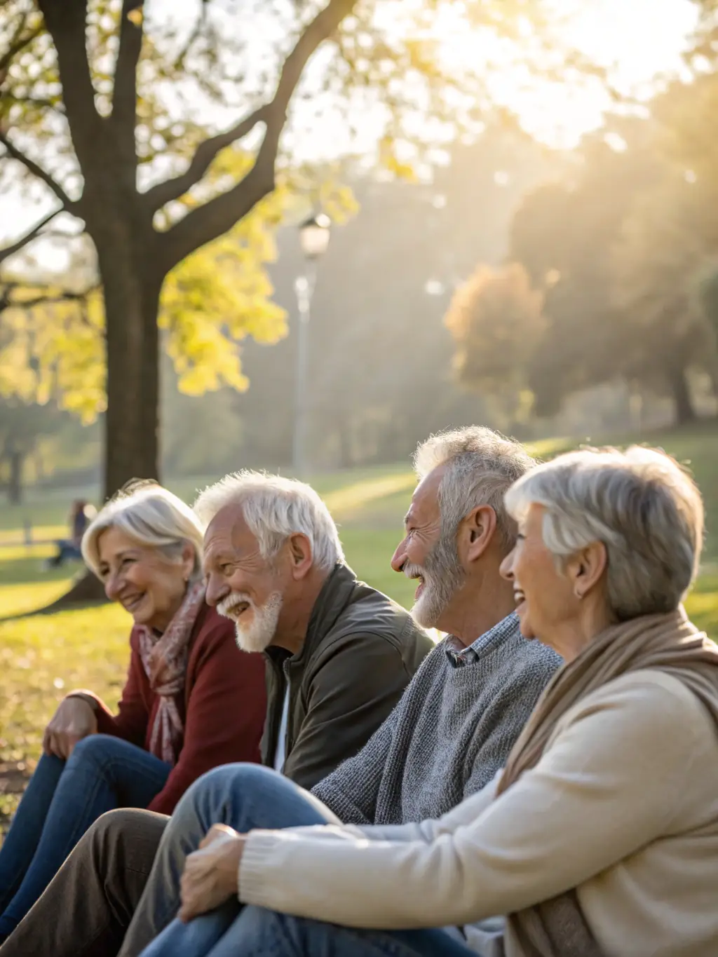 A photograph of a diverse group of retirees engaging in various hobbies and activities, such as painting, hiking, and volunteering, showcasing the active and fulfilling lifestyle that retirement insurance can support.